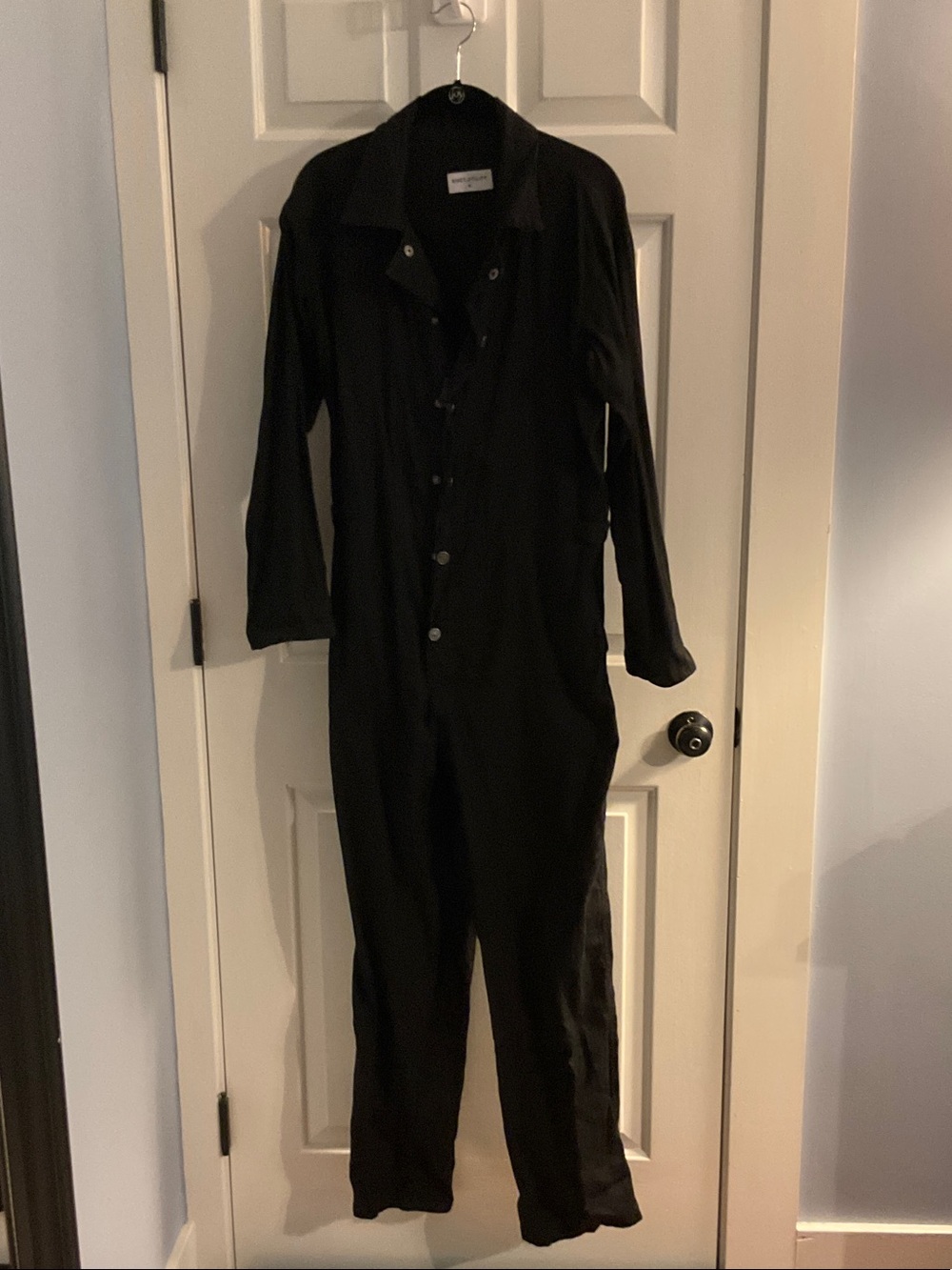 Rivet Utility Black One-Piece Jumpsuit